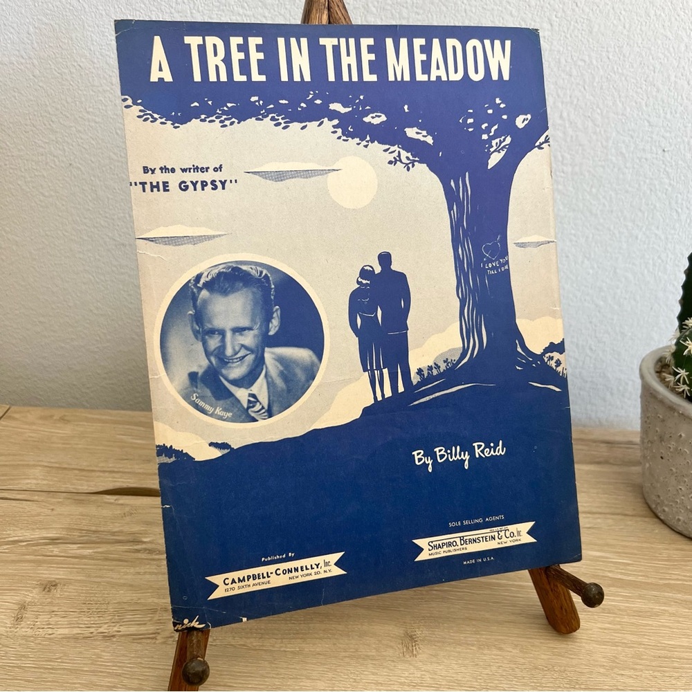 Vintage 1947 A Tree in the Meadow Sheet Music Billy Reid Sammy Kaye